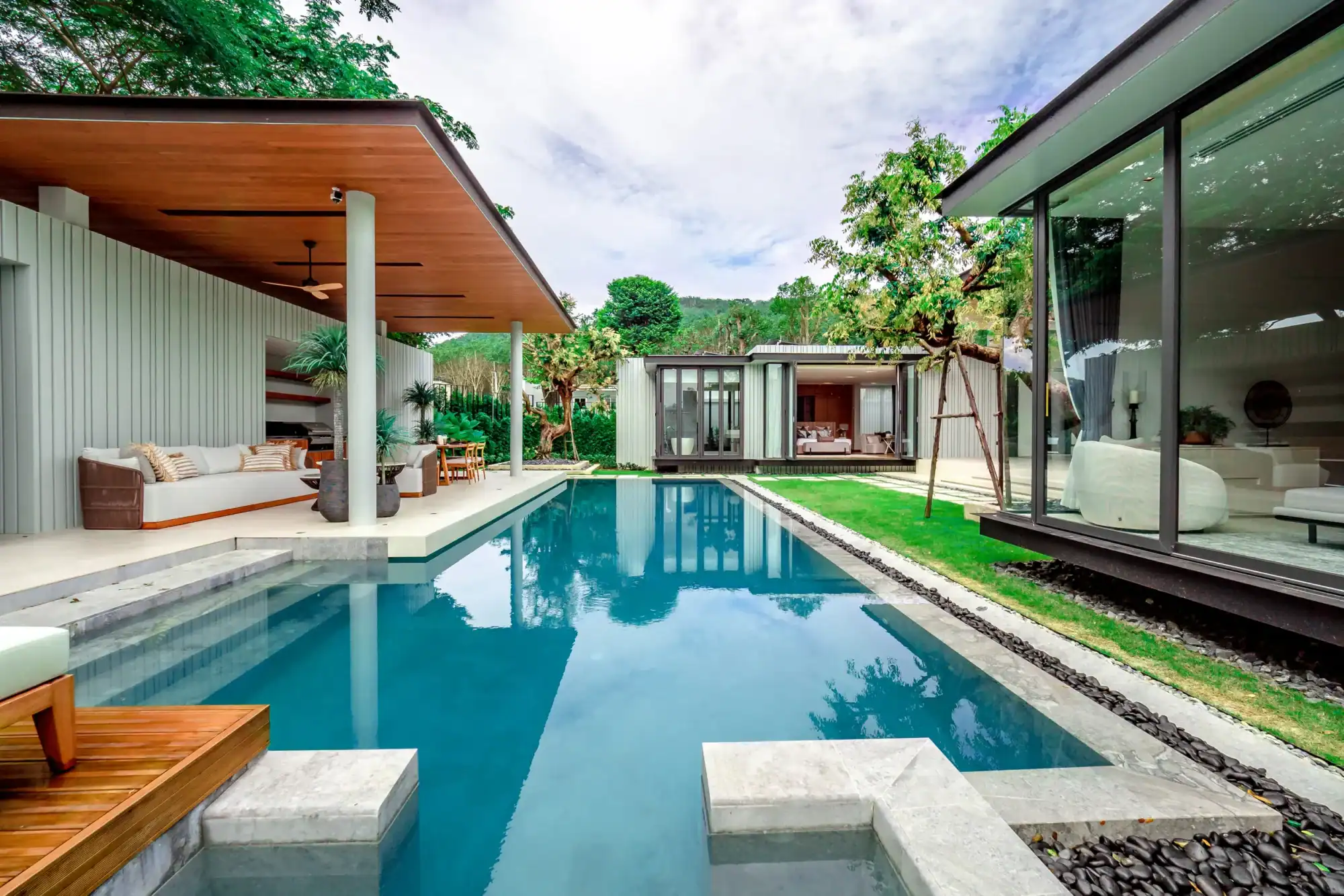 Botanica Forestique villa pool and outdoor lounge, Cherngtalay, Phuket