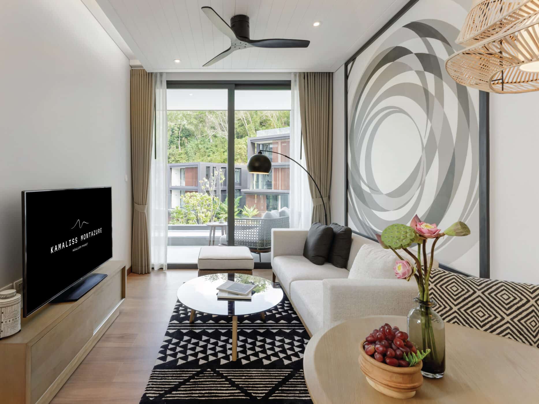 MGallery Residences MontAzure One Bedroom unit living room, Kamala, Phuket